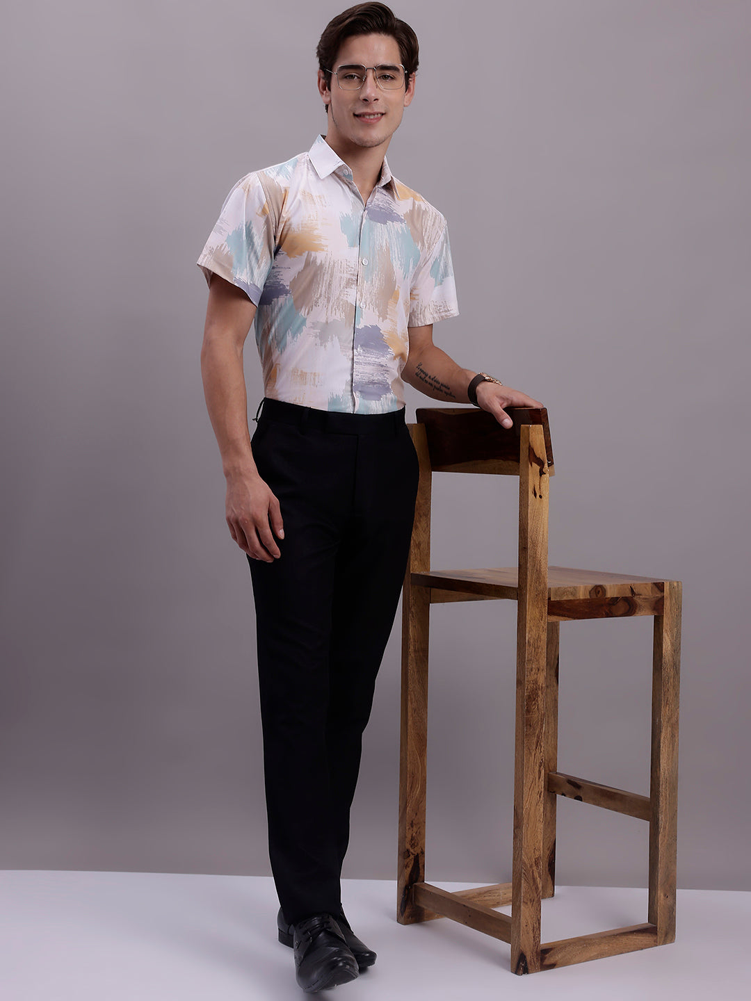 Men's Printed Formal Shirt - Taantav