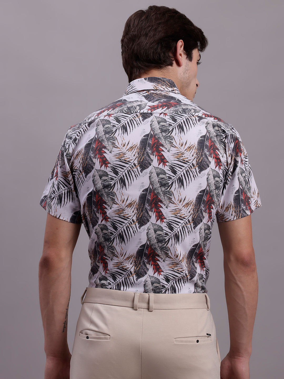 Men's Floral Printed Formal Shirt - Taantav