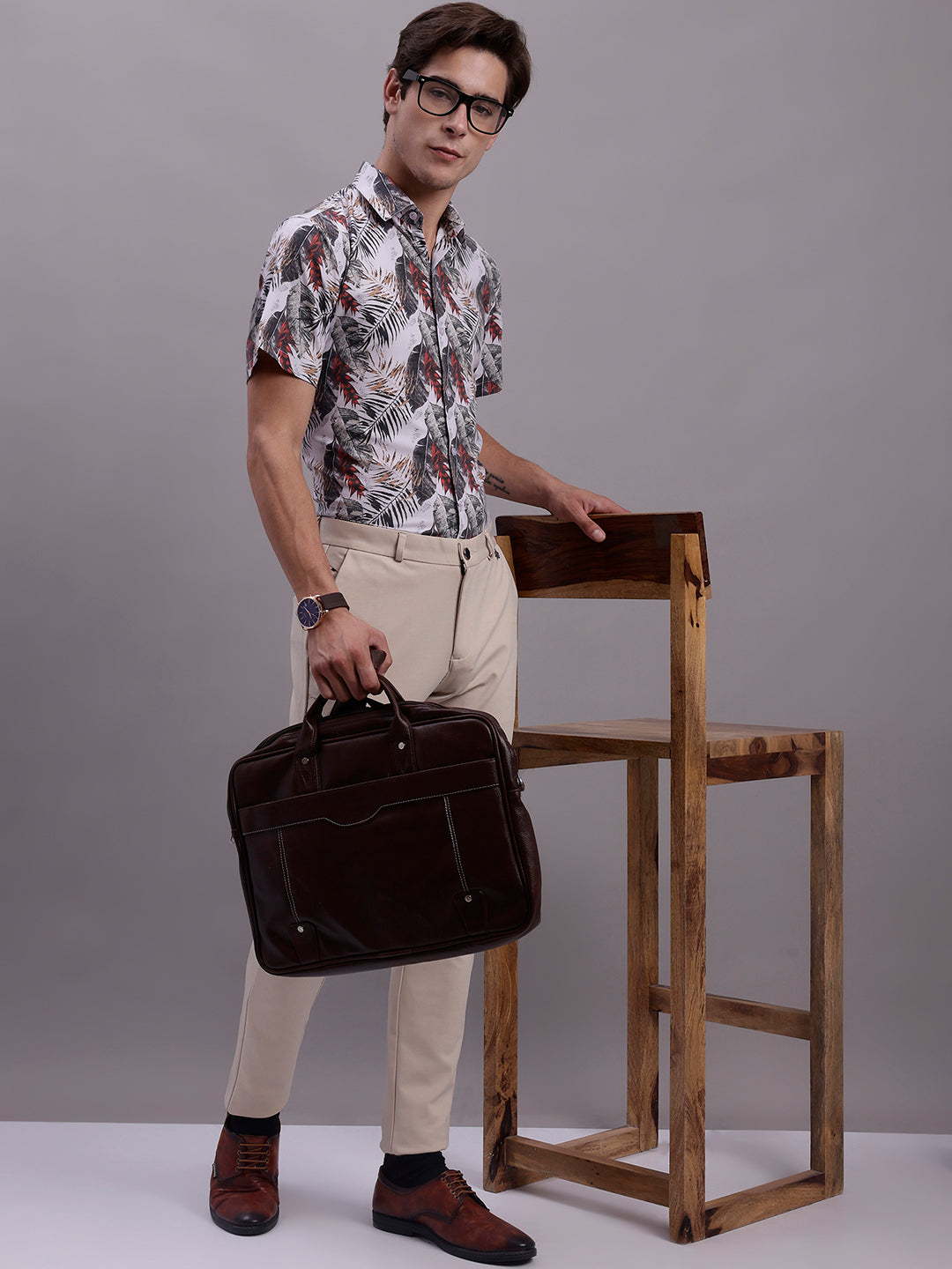 Men's Floral Printed Formal Shirt - Taantav