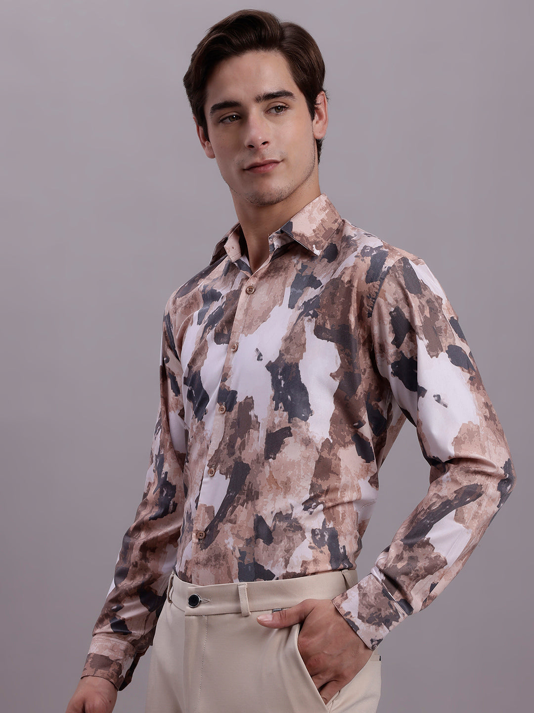 Men's Printed Formal Shirt - Taantav