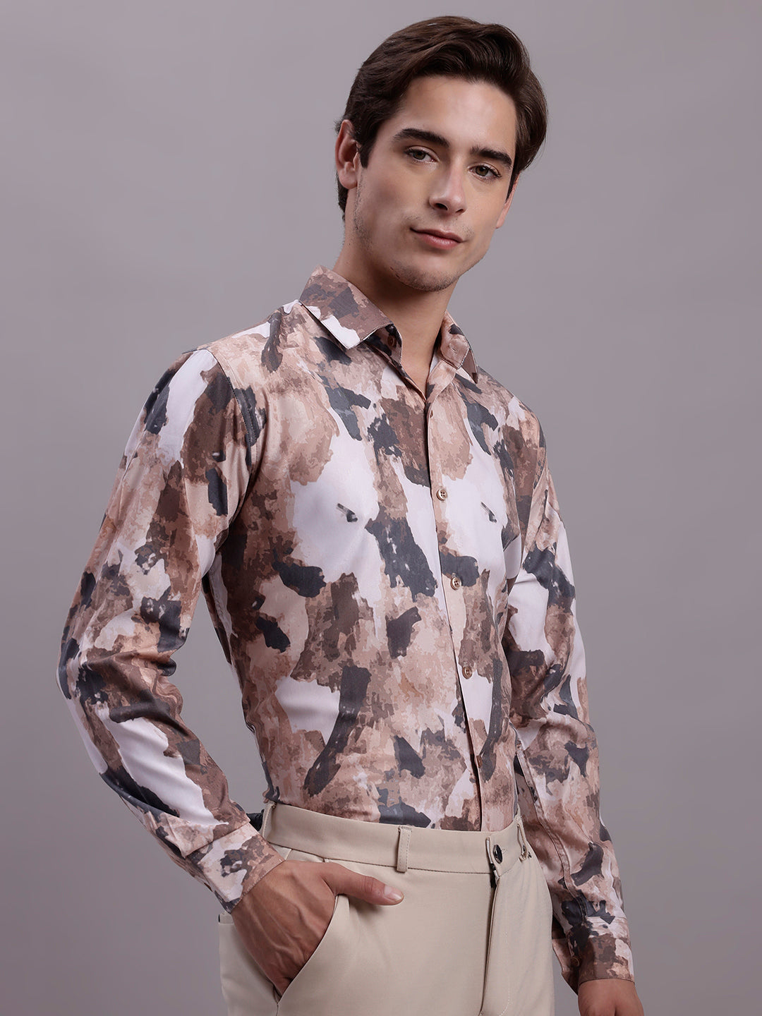 Men's Printed Formal Shirt - Taantav