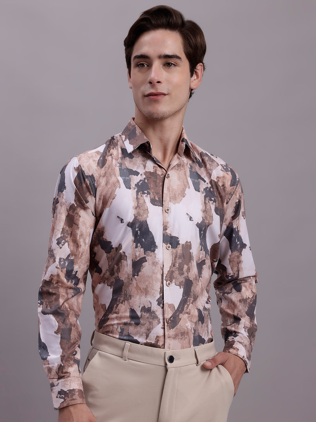 Men's Printed Formal Shirt - Taantav