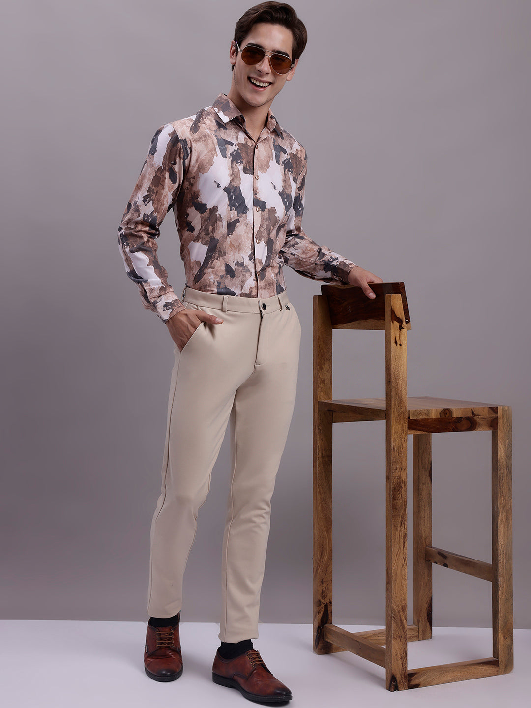 Men's Printed Formal Shirt - Taantav