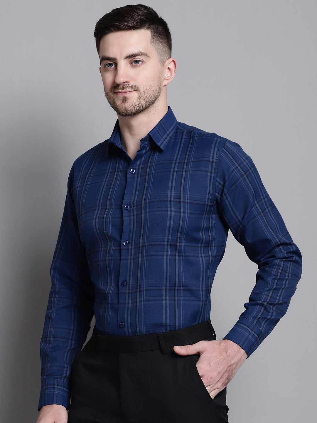 Men's Classic Checks Formal Shirt - Taantav