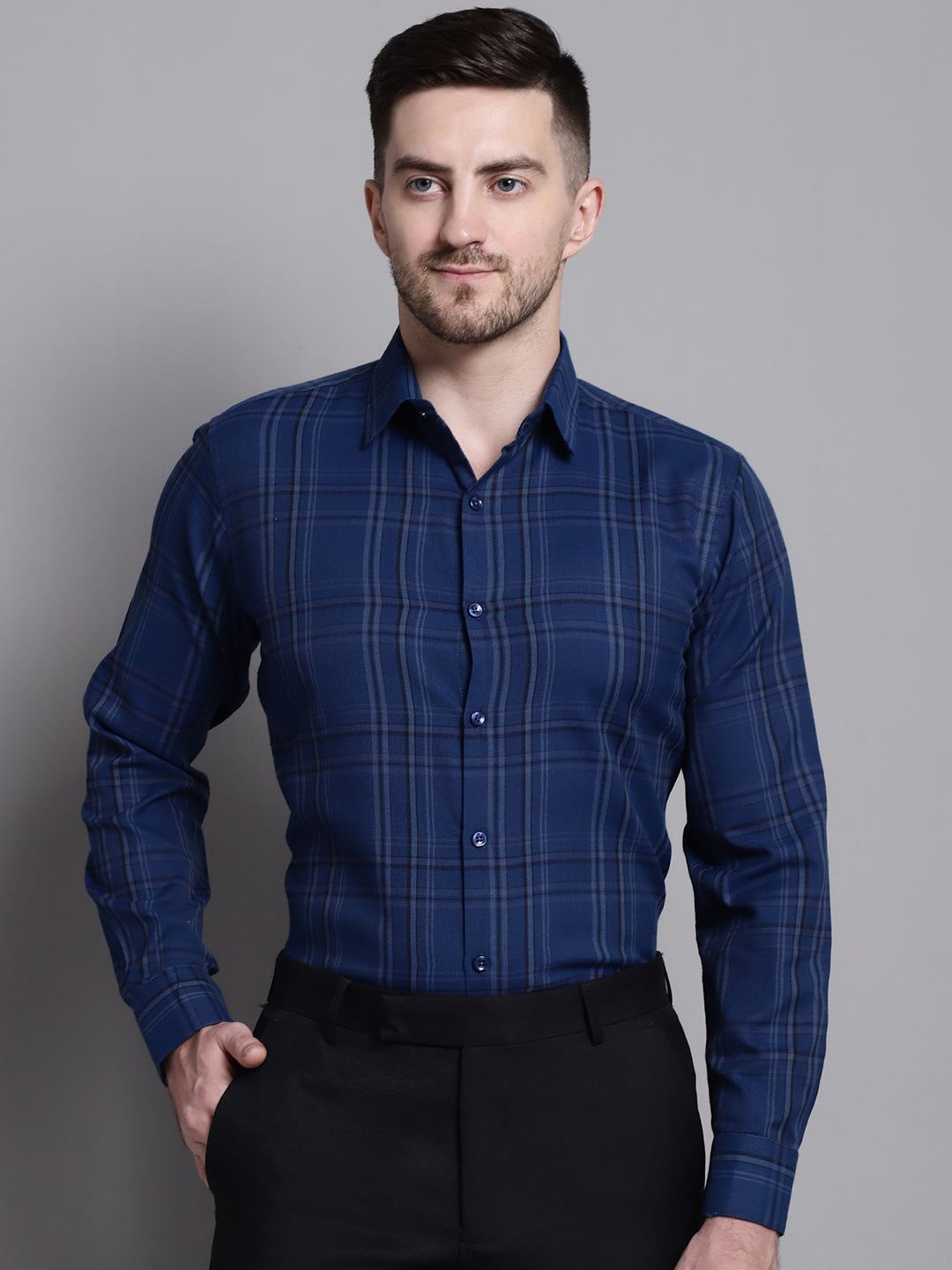 Men's Classic Checks Formal Shirt - Taantav