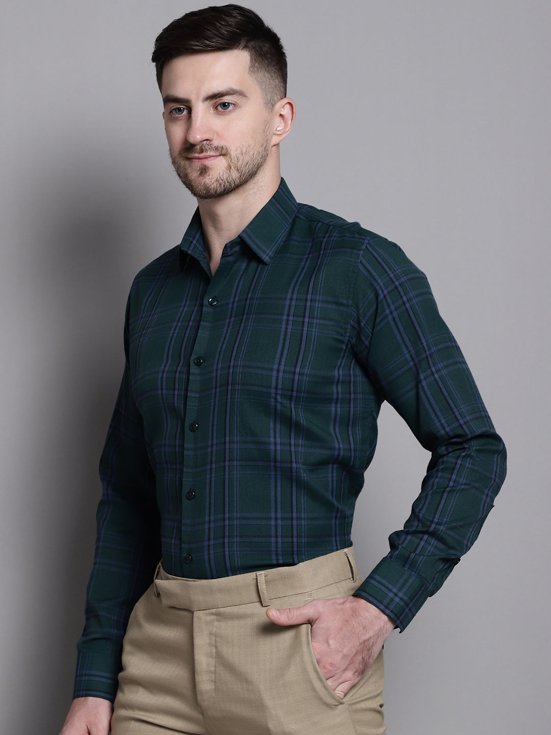 Men's Classic Checks Formal Shirt - Taantav