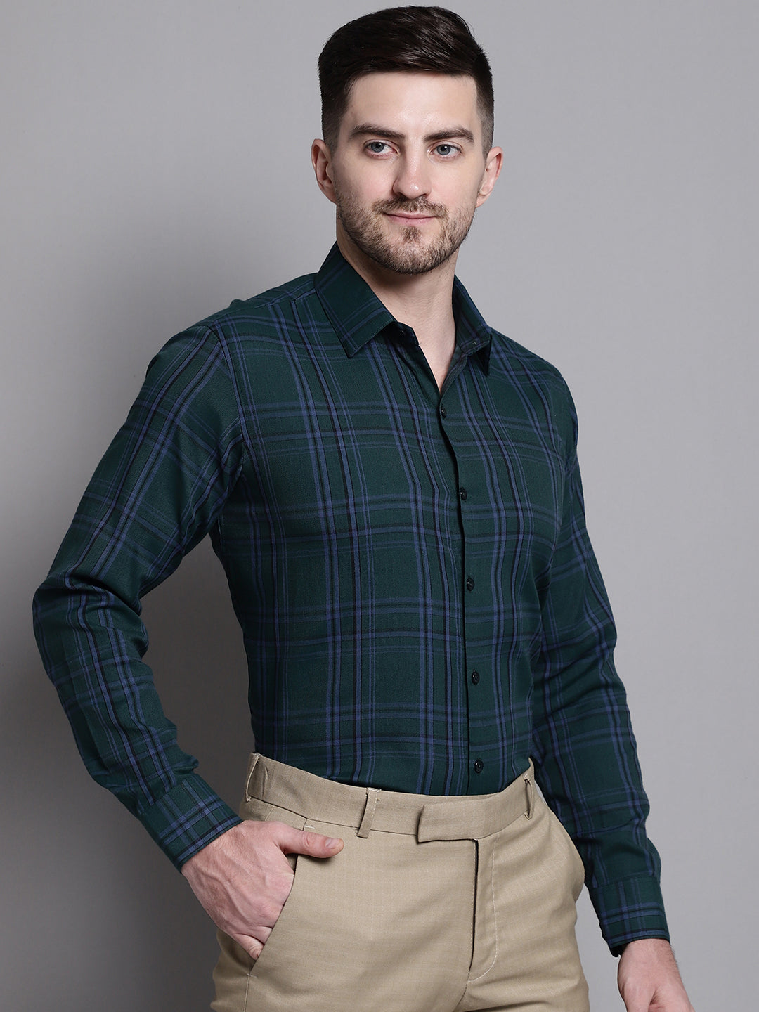 Men's Classic Checks Formal Shirt - Taantav