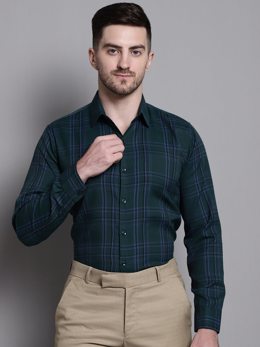 Men's Classic Checks Formal Shirt - Taantav