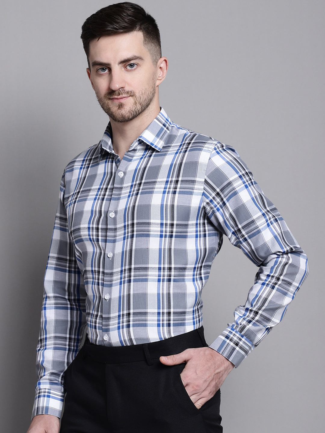 Men's Classic Checks Formal Shirt - Taantav