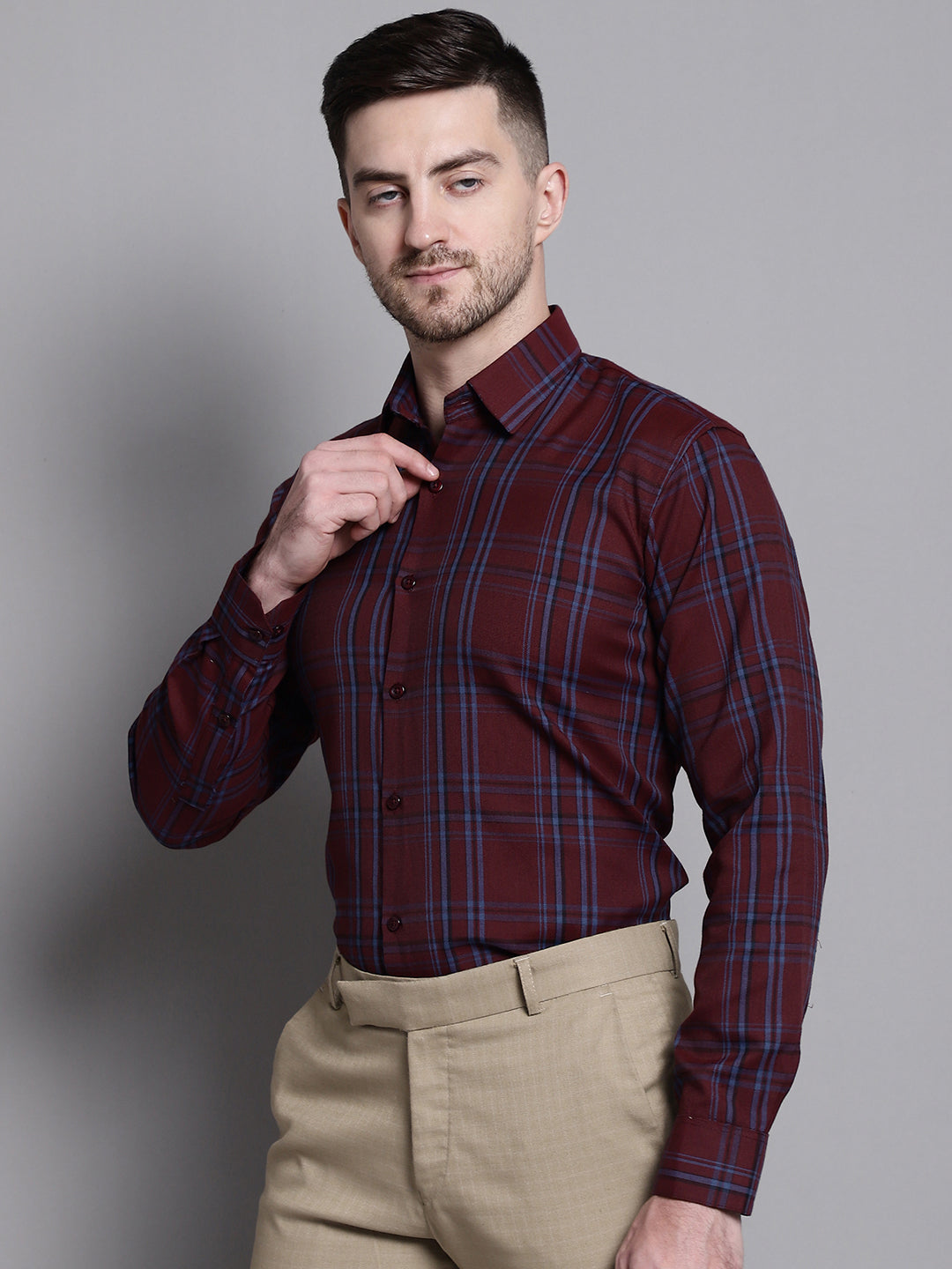 Men's Classic Checks Formal Shirt - Taantav