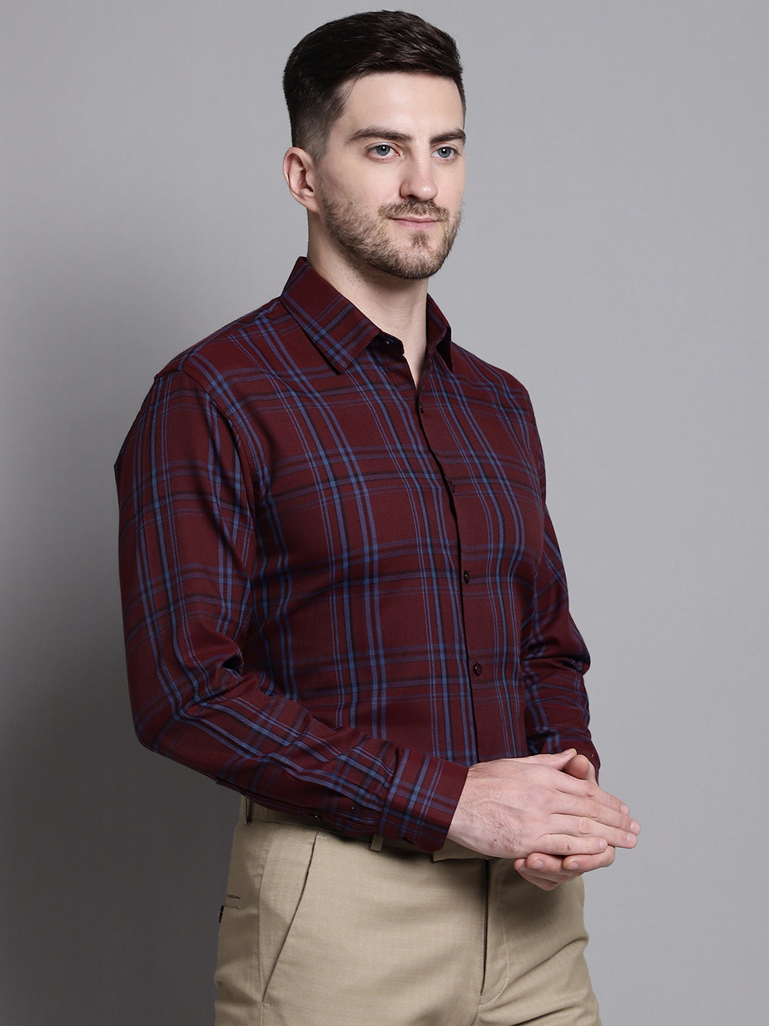 Men's Classic Checks Formal Shirt - Taantav