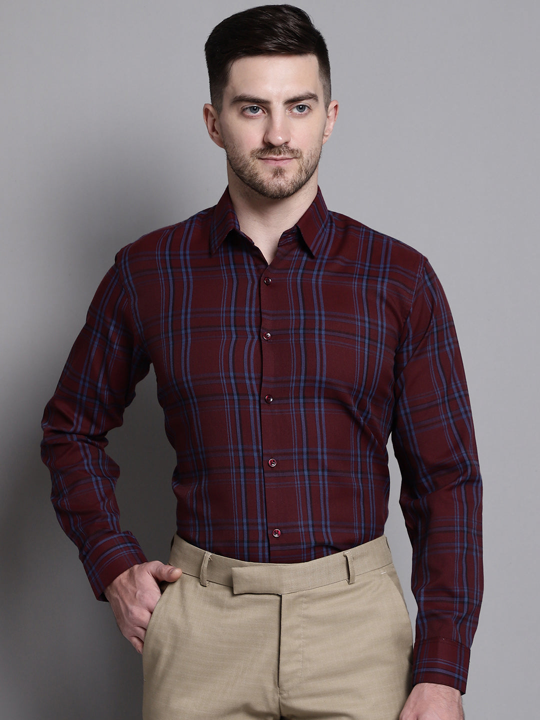 Men's Classic Checks Formal Shirt - Taantav