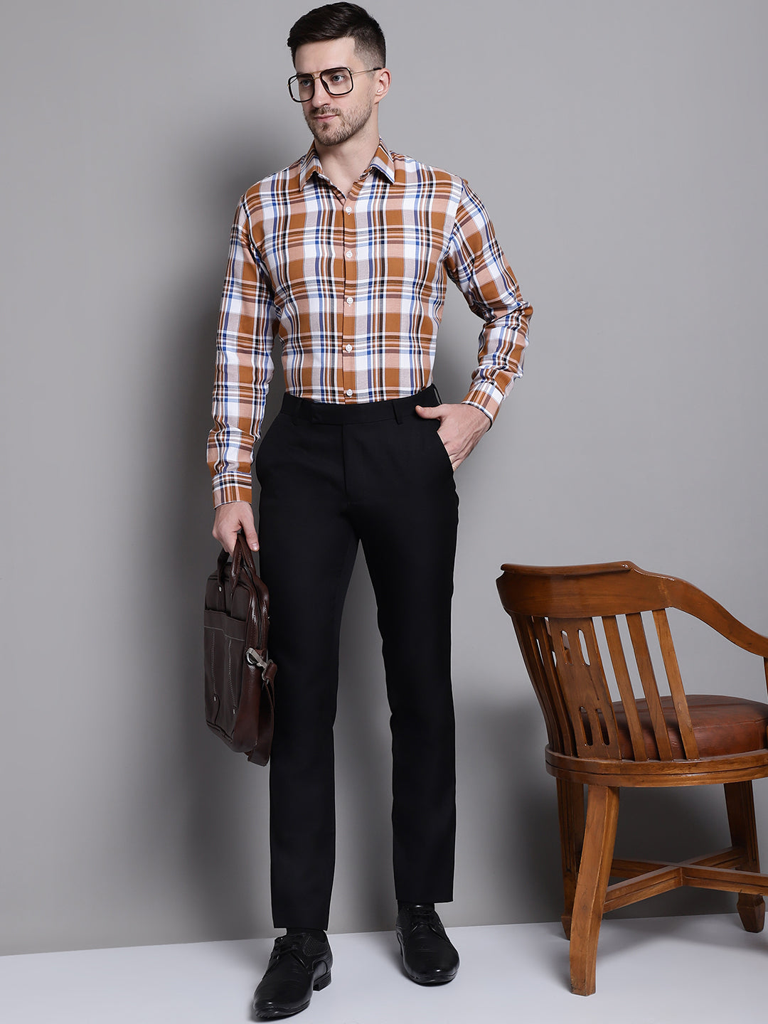 Men's Classic Checks Formal Shirt - Taantav