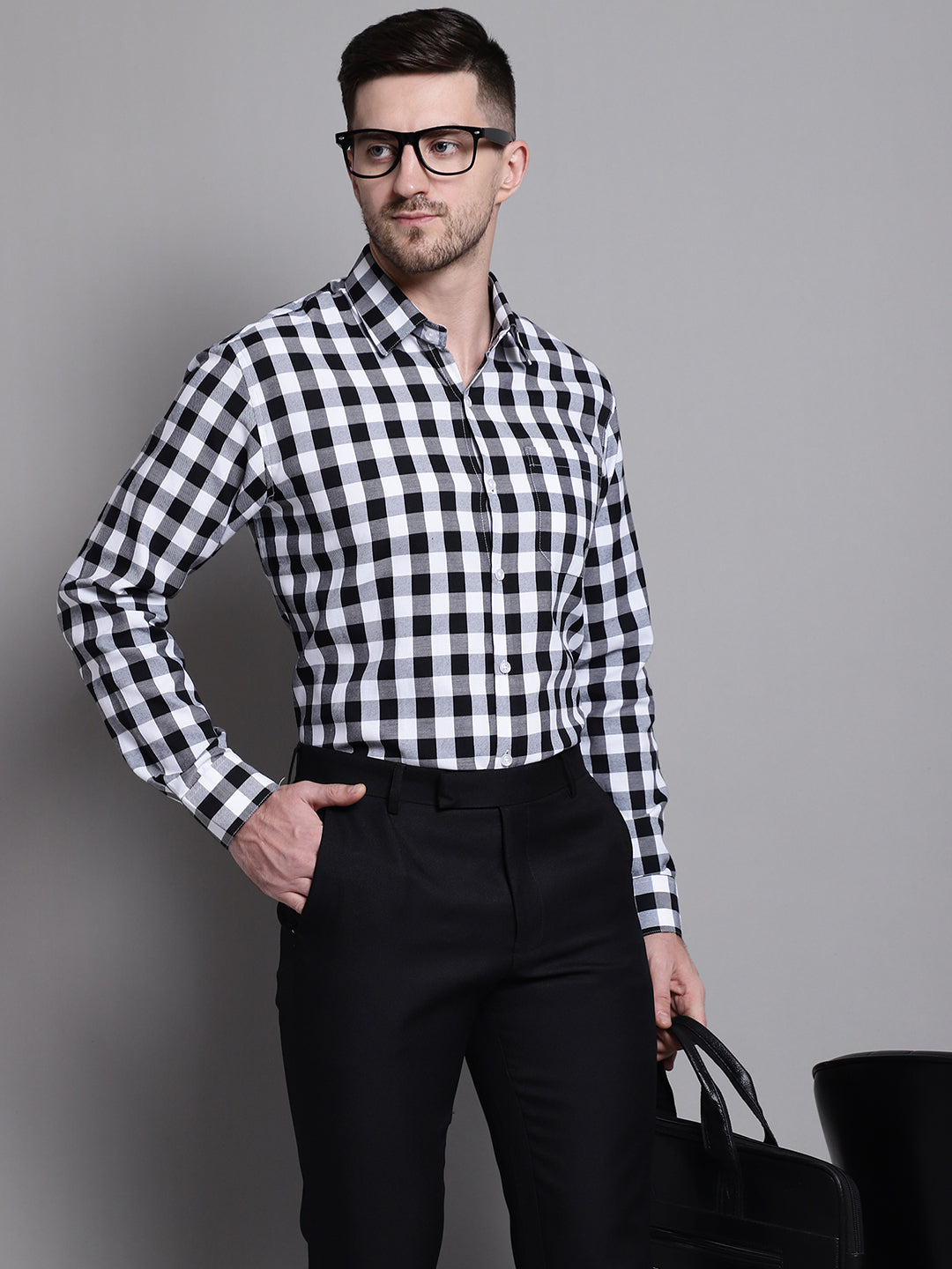 Men's Buffalo Check Formal Shirt - Taantav