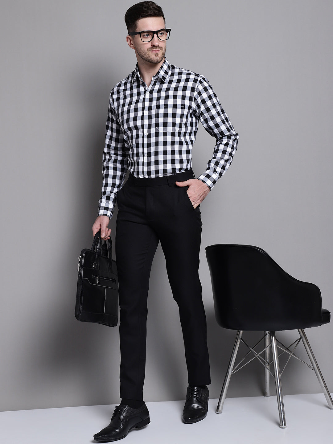 Men's Buffalo Check Formal Shirt - Taantav