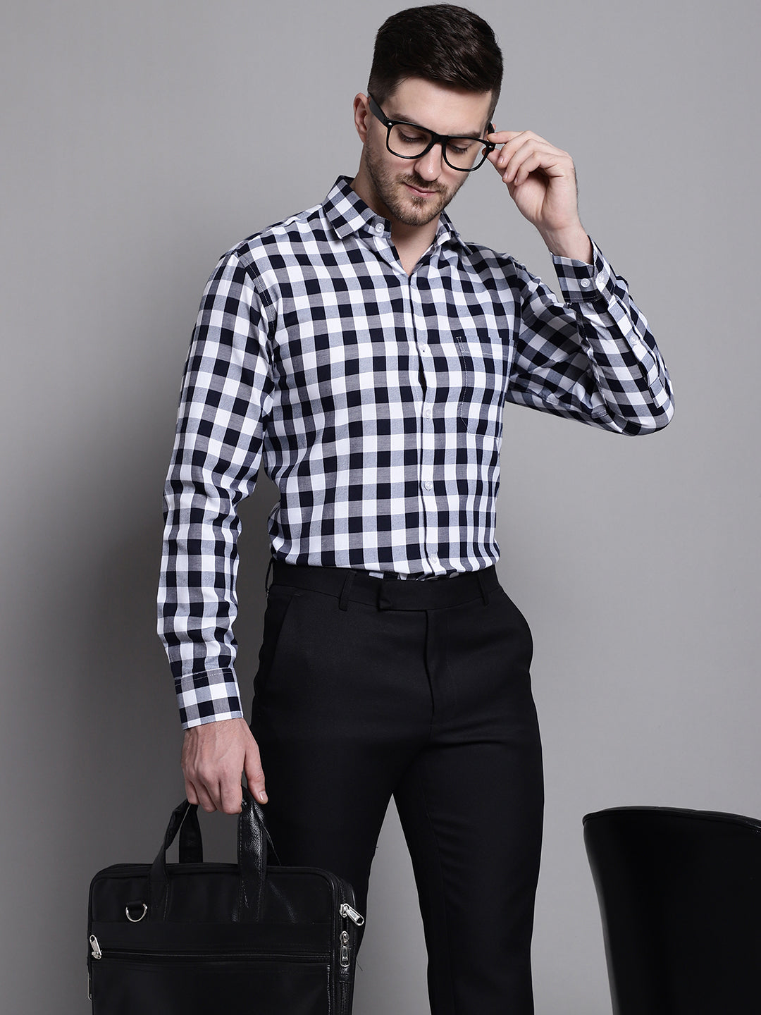 Men's Buffalo Check Formal Shirt - Taantav