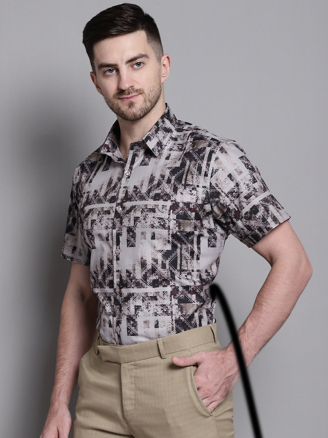 Men's Printed Formal Shirt - Taantav