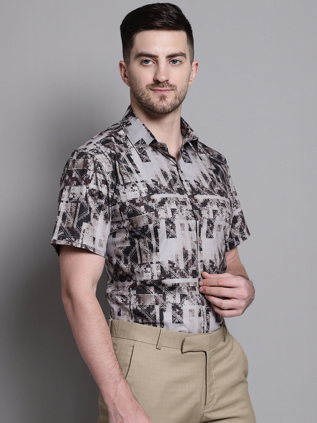 Men's Printed Formal Shirt - Taantav