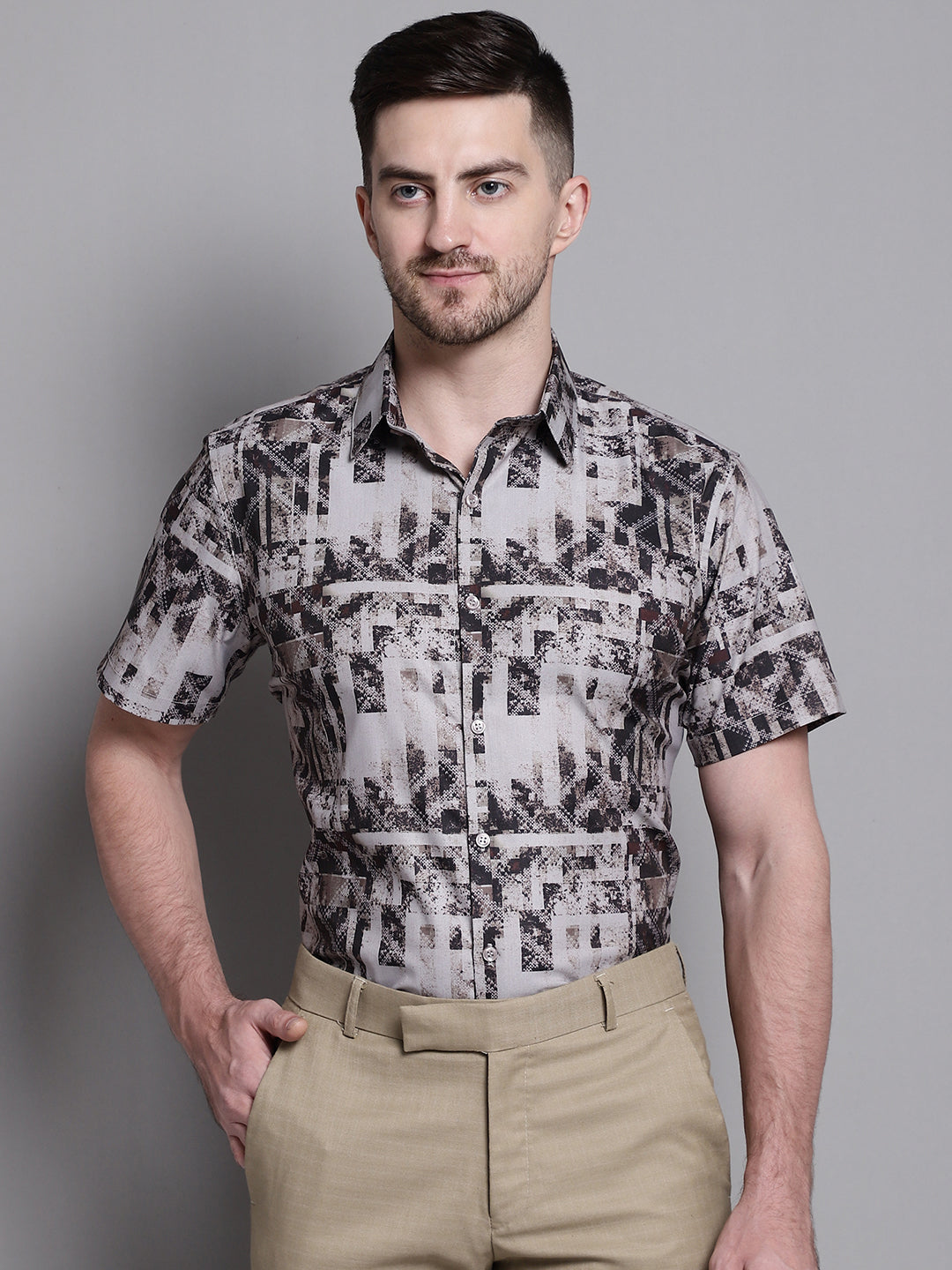 Men's Printed Formal Shirt - Taantav