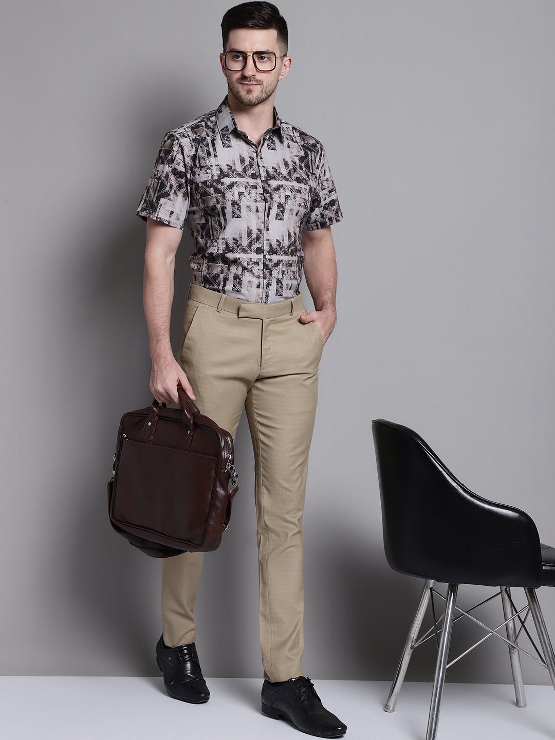 Men's Printed Formal Shirt - Taantav