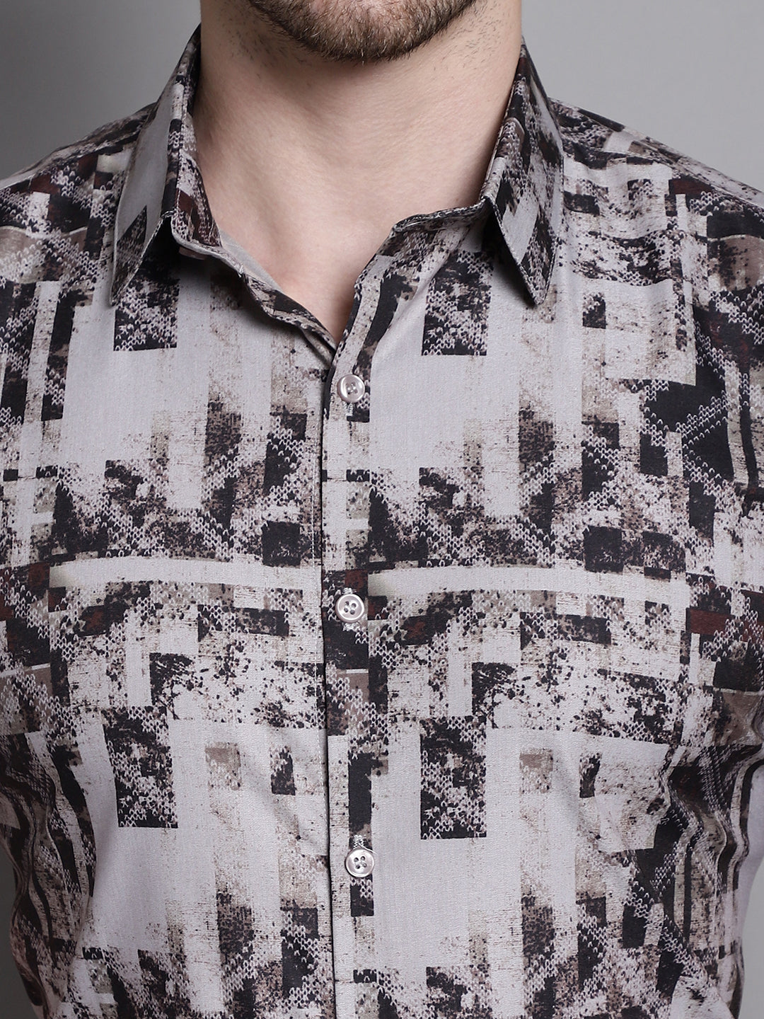 Men's Printed Formal Shirt - Taantav