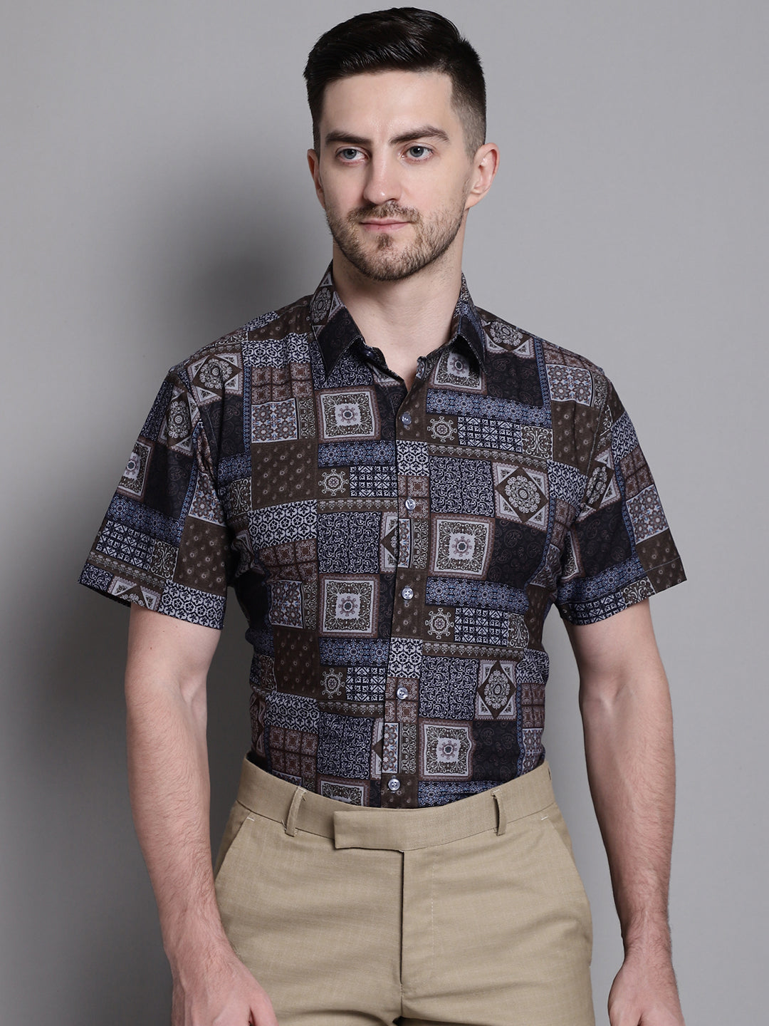 Men's Printed Formal Shirt - Taantav