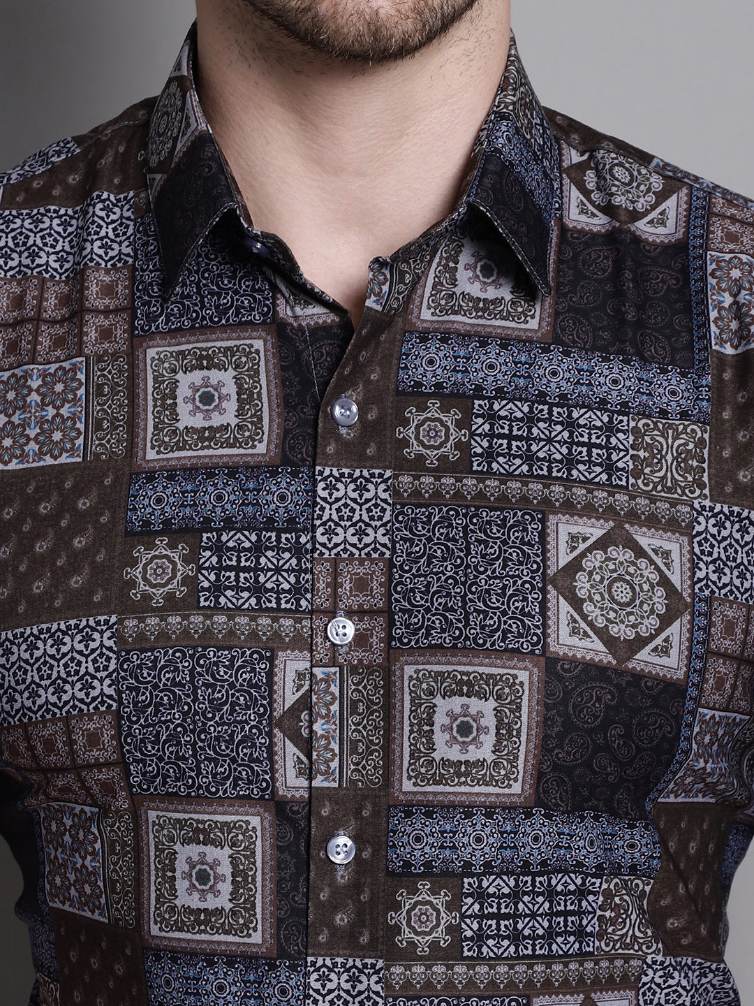 Men's Printed Formal Shirt - Taantav