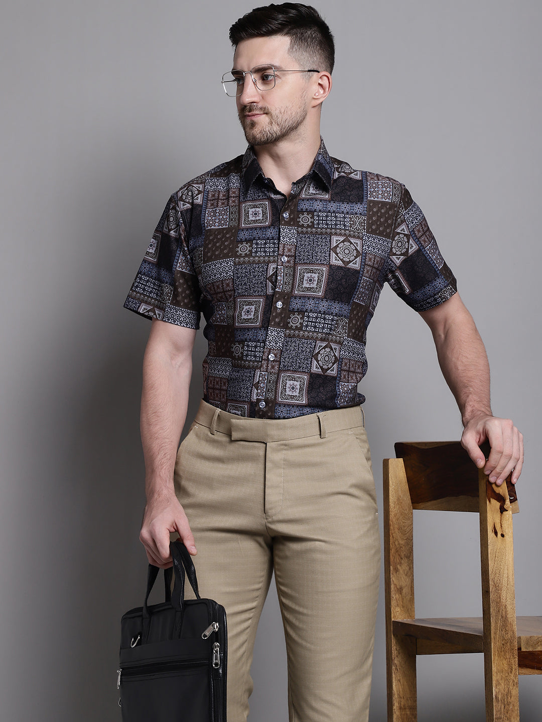 Men's Printed Formal Shirt - Taantav