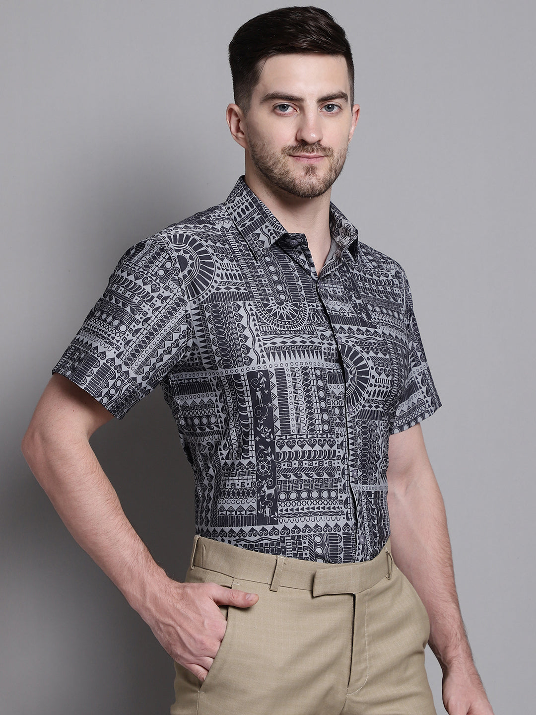 Men's Printed Formal Shirt - Taantav