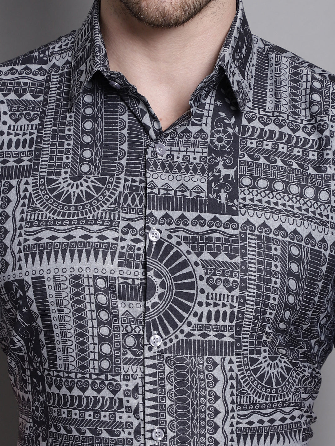 Men's Printed Formal Shirt - Taantav