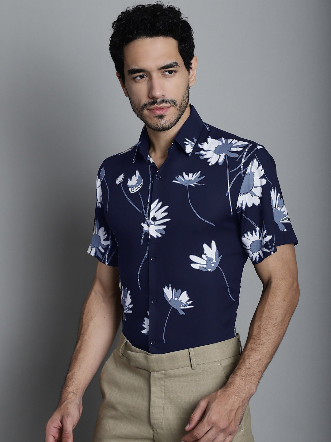 Men's Floral Printed Formal Shirts - Taantav