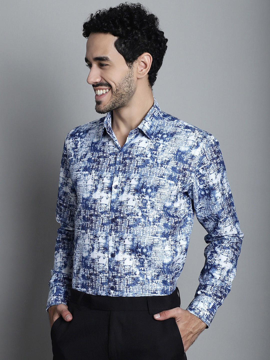 Men's Geometric Printed Formal Shirts - Taantav