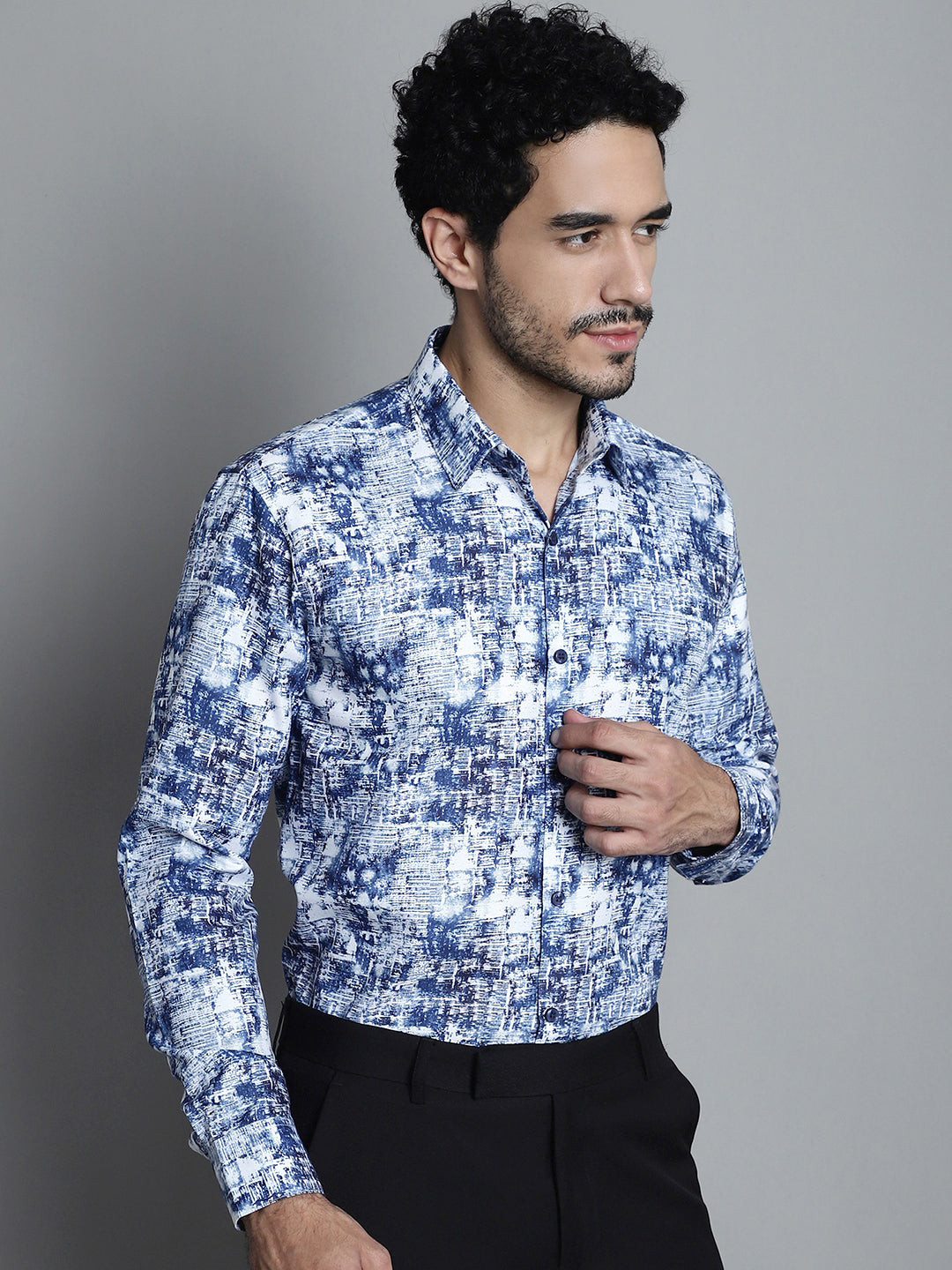 Men's Geometric Printed Formal Shirts - Taantav