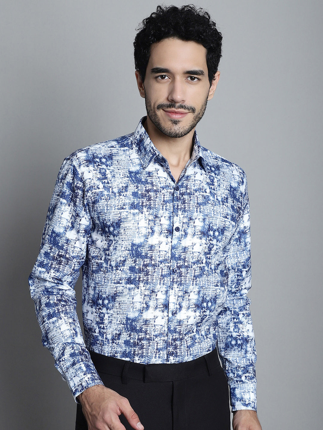 Men's Geometric Printed Formal Shirts - Taantav