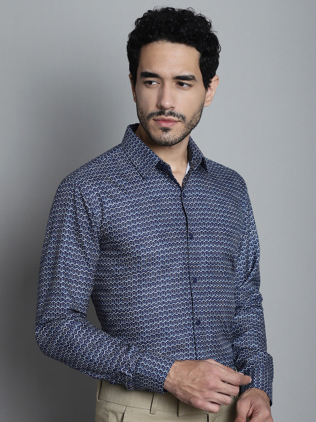 Men's Geometric Printed Formal Shirts - Taantav