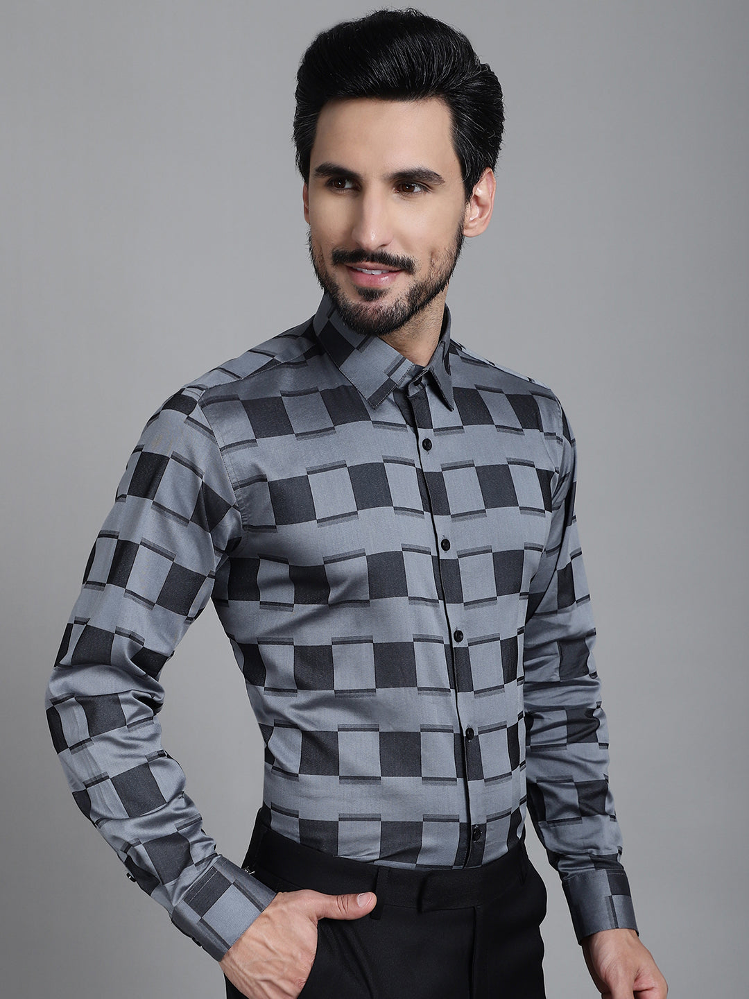 Men's Printed Formal Shirt - Taantav