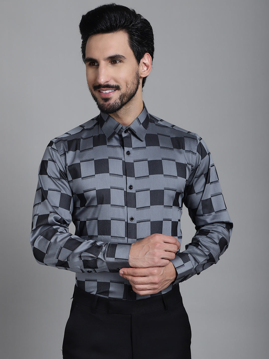 Men's Printed Formal Shirt - Taantav