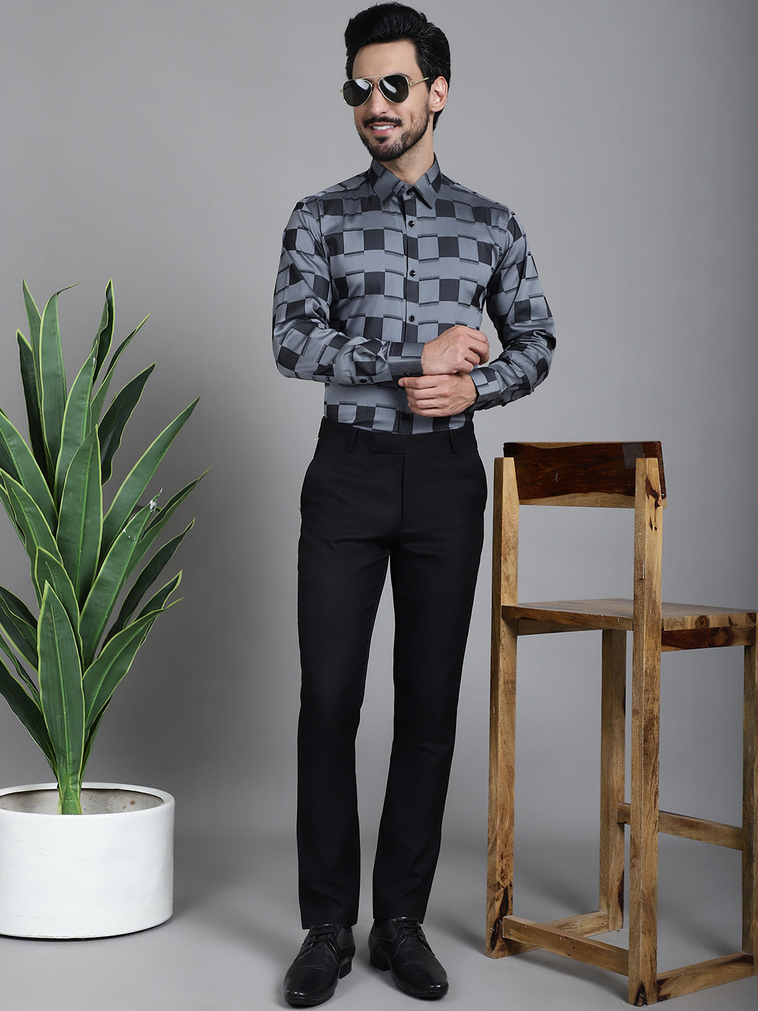 Men's Printed Formal Shirt - Taantav