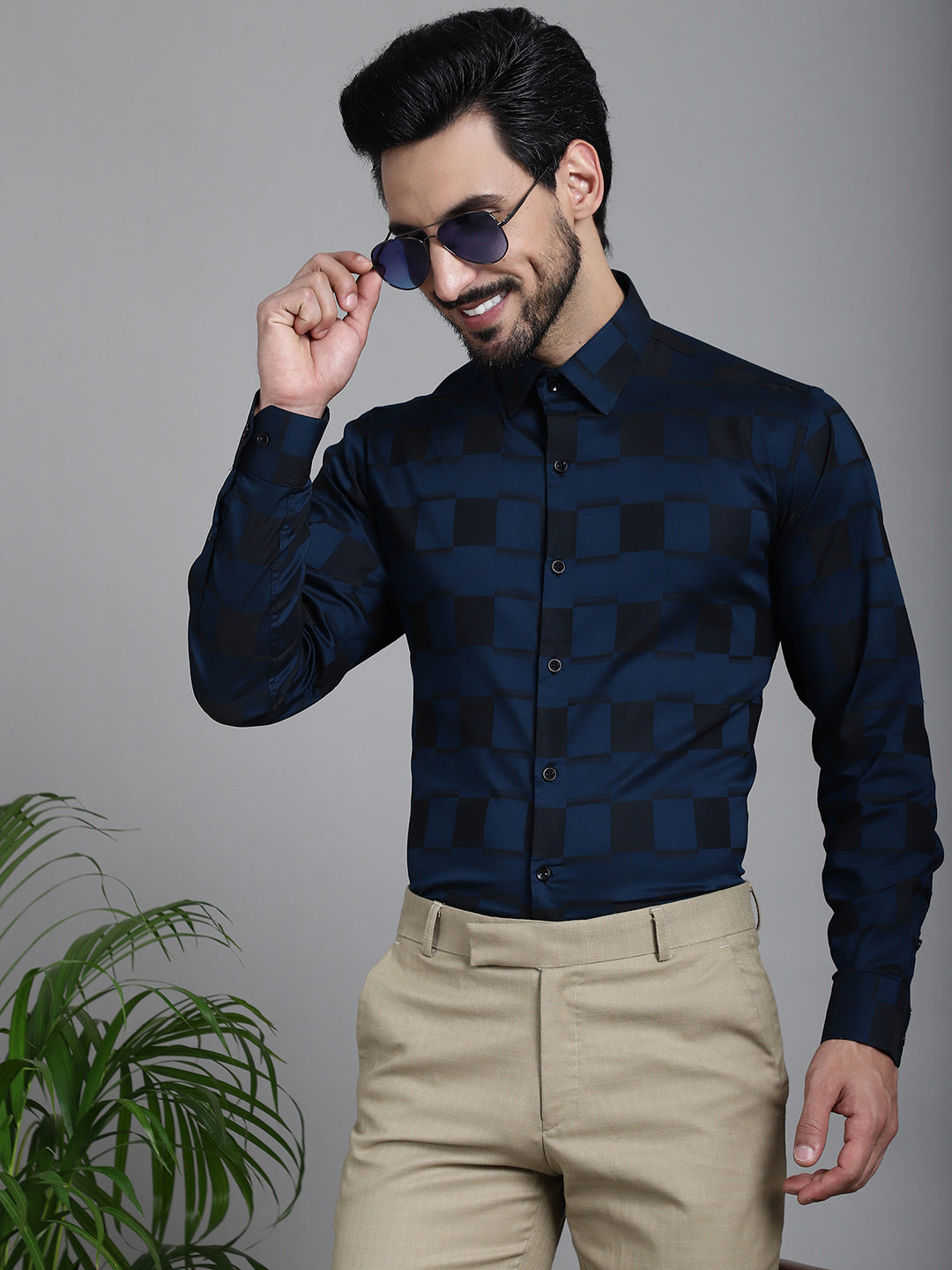 Men's Printed Formal Shirt - Taantav