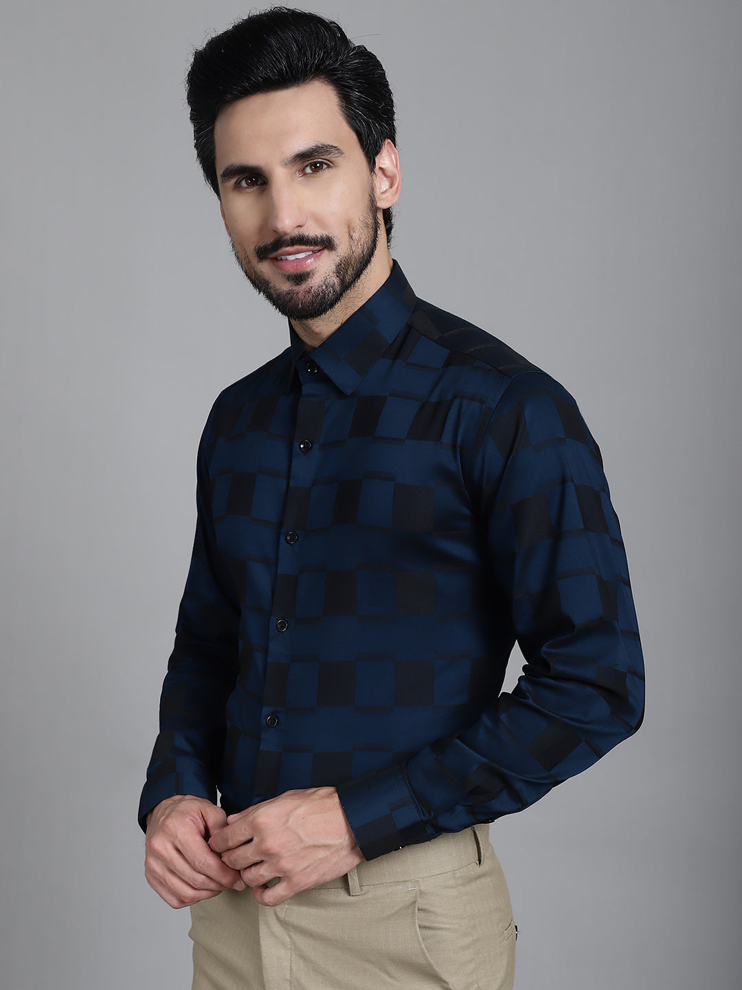 Men's Printed Formal Shirt - Taantav