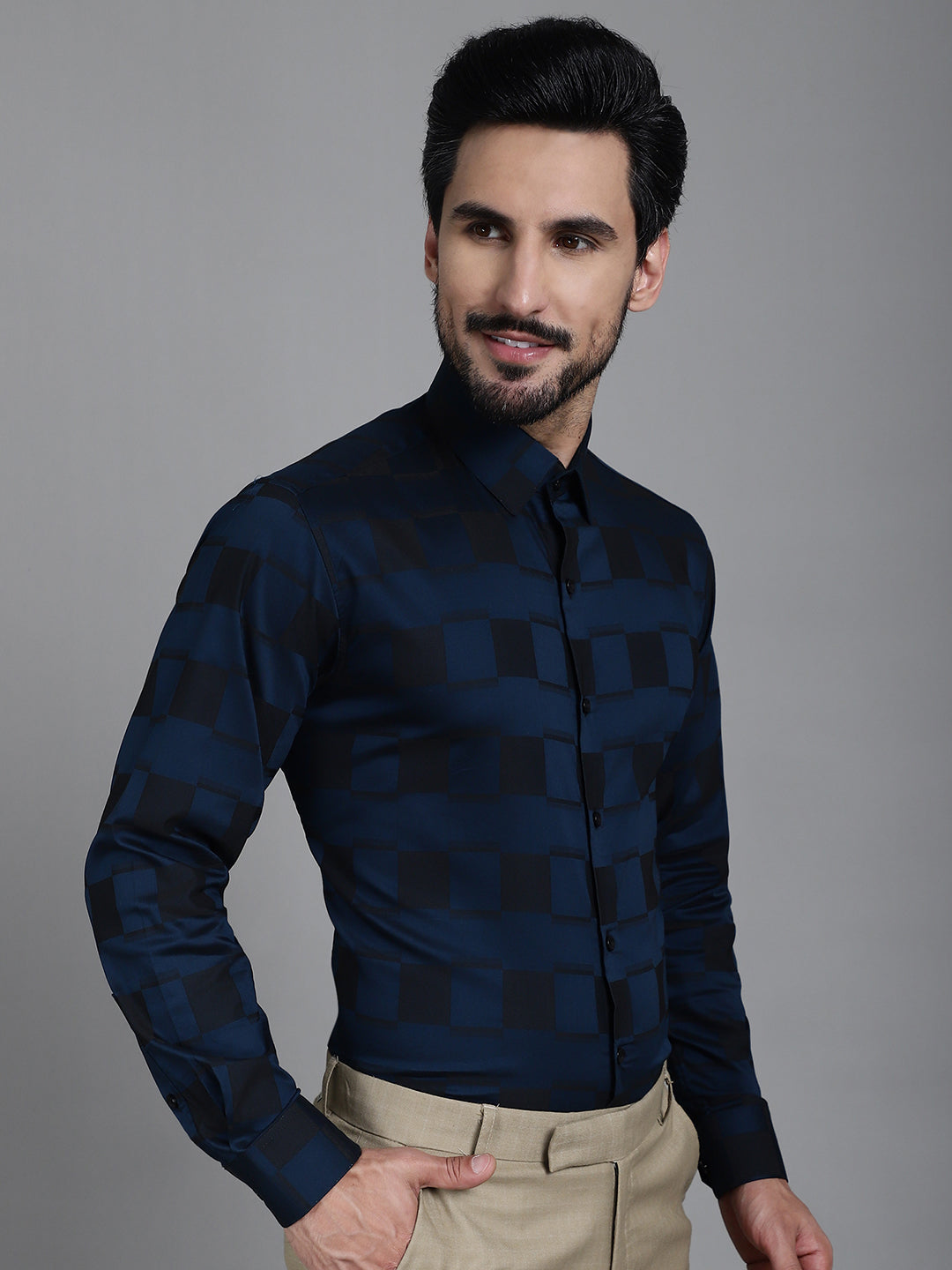 Men's Printed Formal Shirt - Taantav