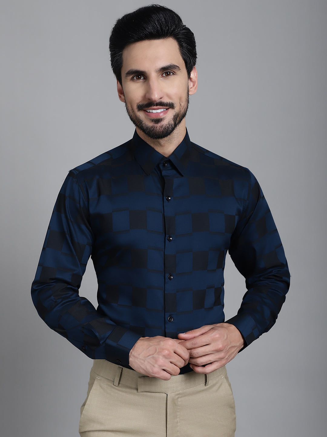 Men's Printed Formal Shirt - Taantav