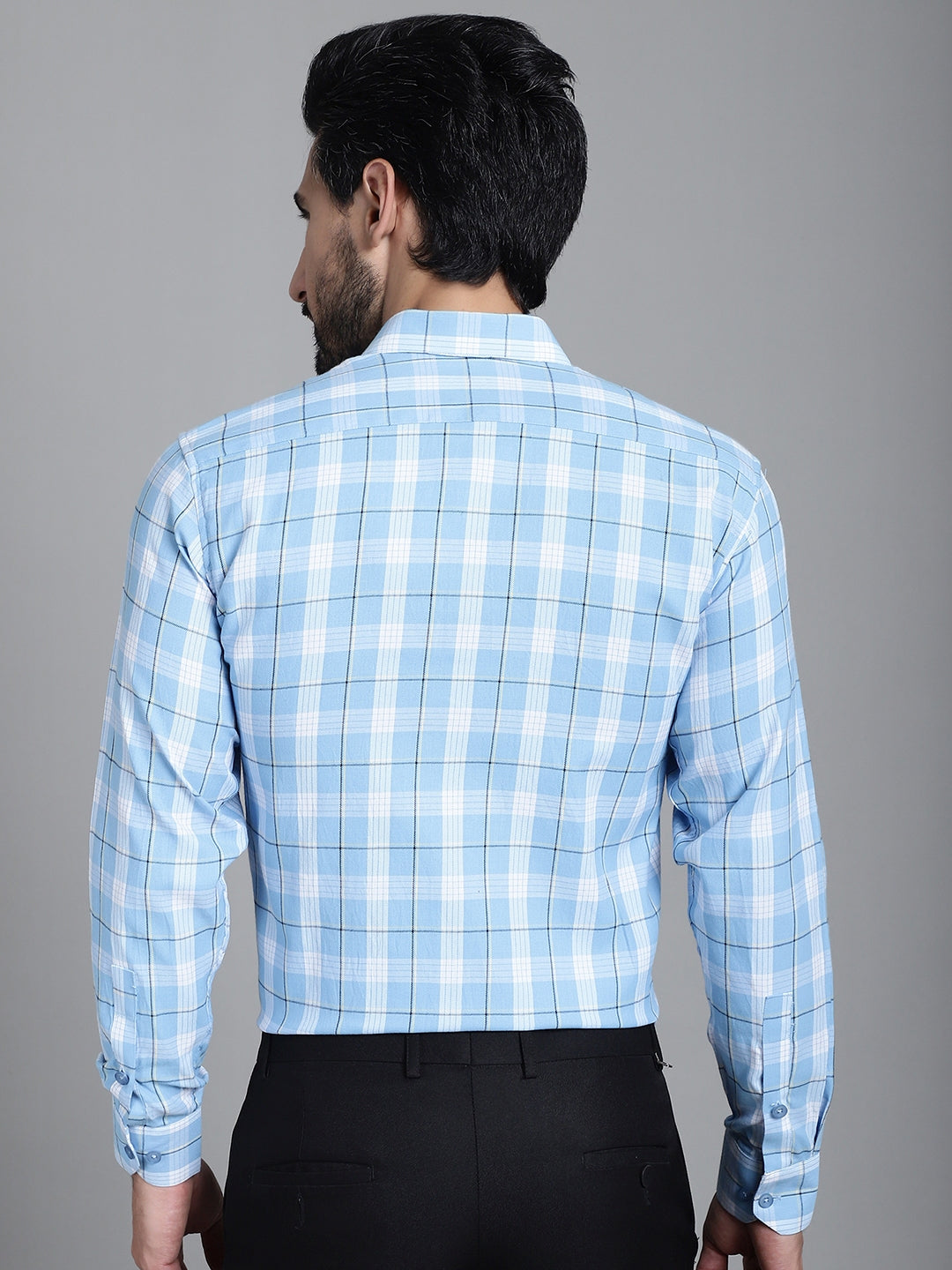 Men's Checked Formal Shirt - Taantav