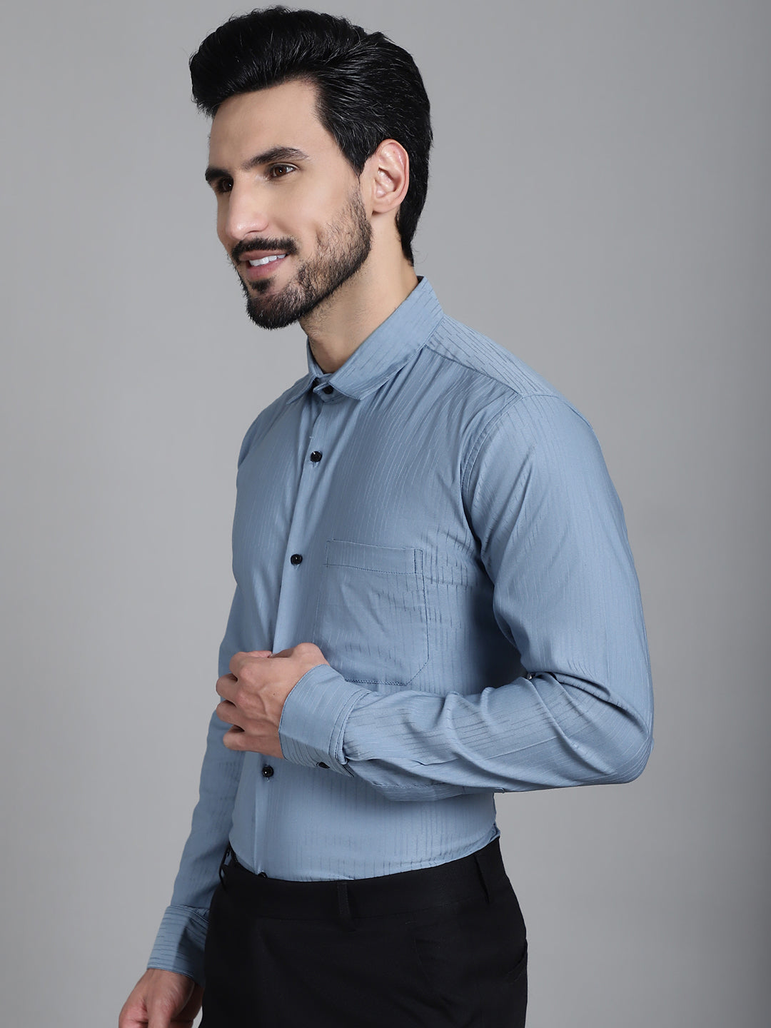 Men's Woven Design Formal Shirt - Taantav