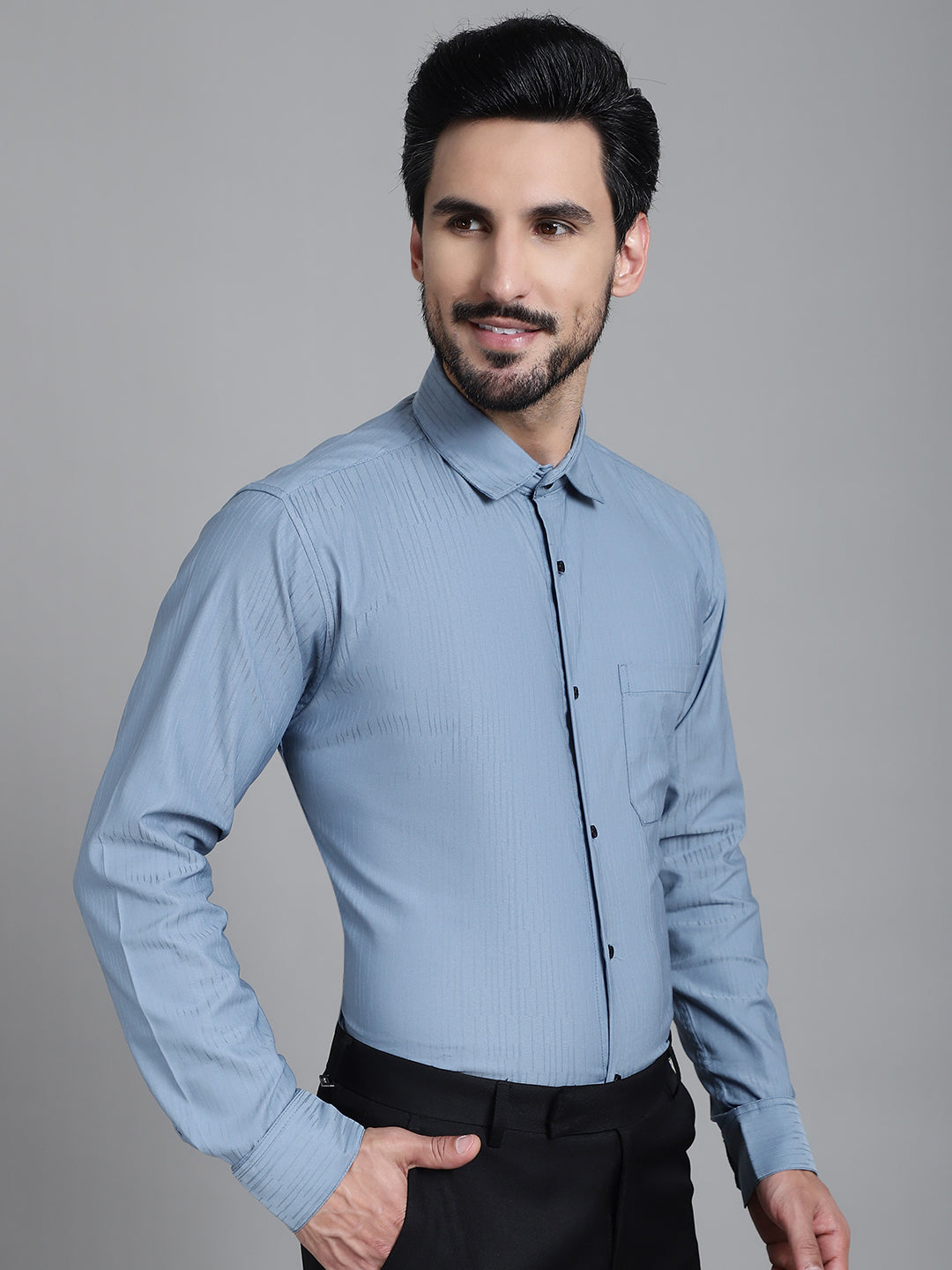 Men's Woven Design Formal Shirt - Taantav