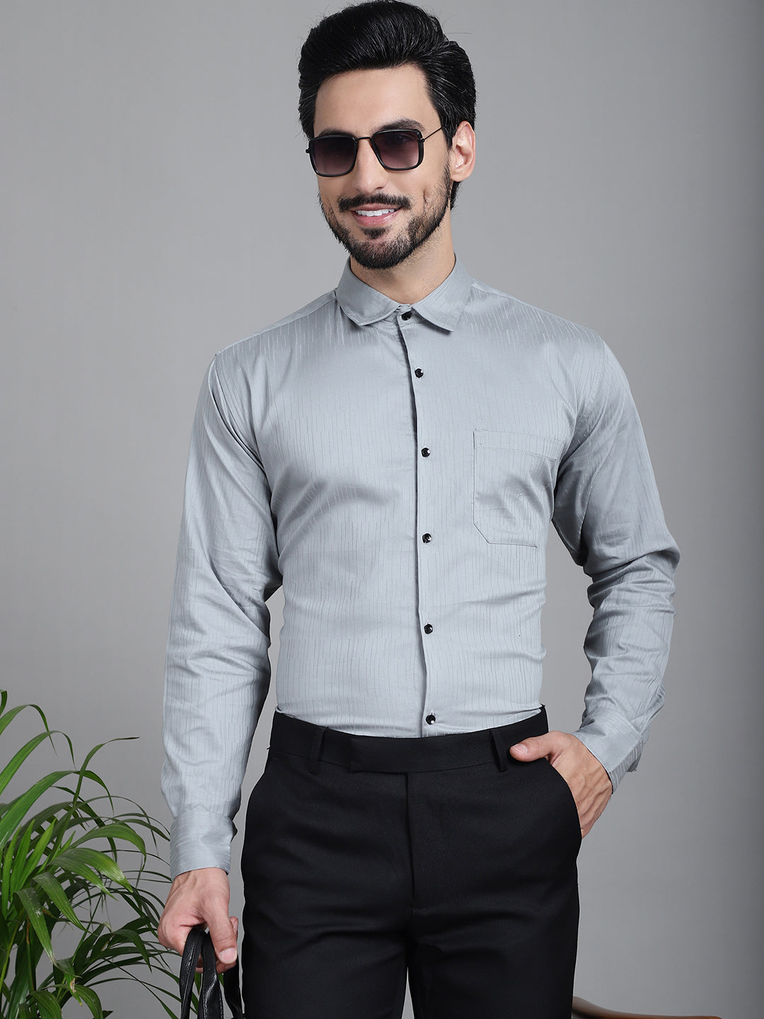 Men's Woven Design Formal Shirt - Taantav