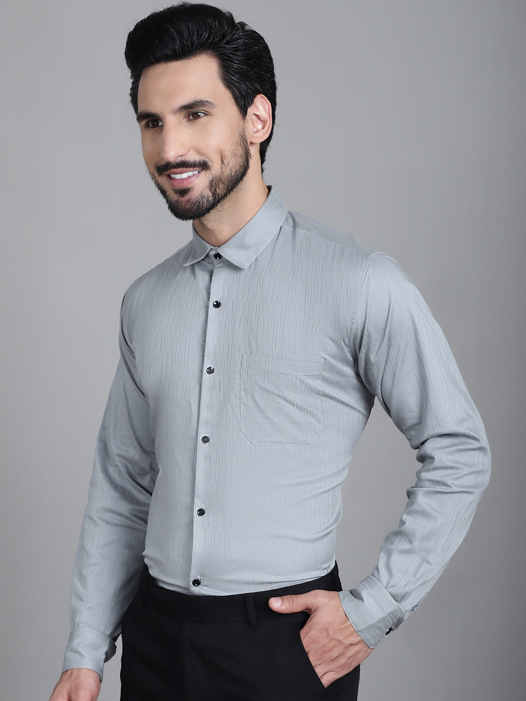 Men's Woven Design Formal Shirt - Taantav