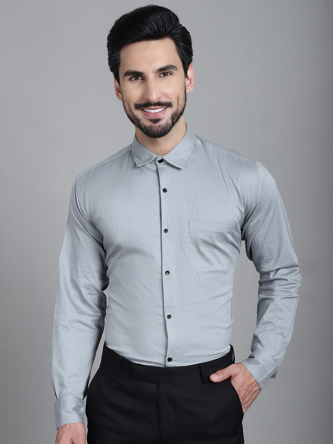 Men's Woven Design Formal Shirt - Taantav