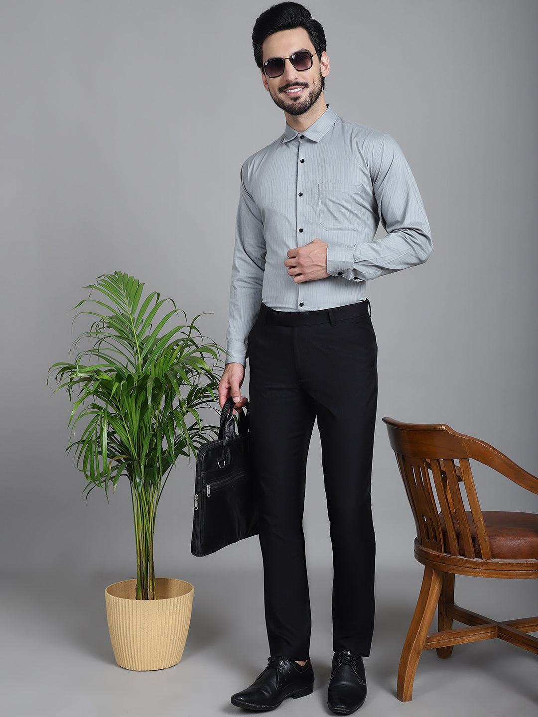 Men's Woven Design Formal Shirt - Taantav