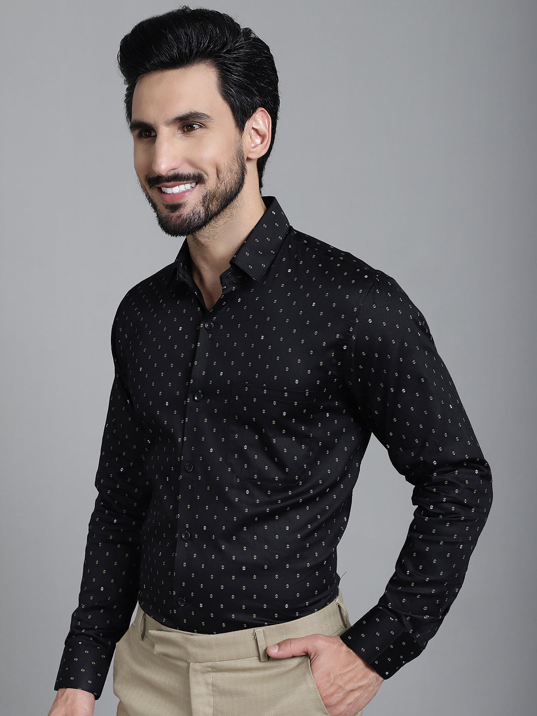 Men's Printed Formal Shirt - Taantav